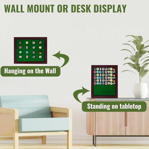 100 Golf Ball Marker Display Case Magnetic 15.5" W x 16.5" H Wall Mounted Ball Marker Display Frame Shadow Box Acrylic Cover Magnetic Back Panel Suitable for Collecting Golf Ball Markers in Saudi Arabia