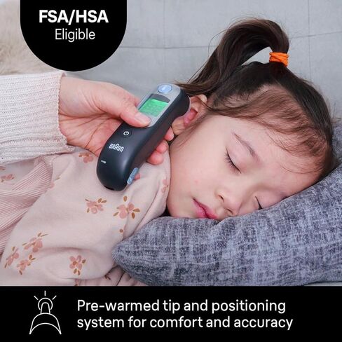 Braun Thermoscan 7+ Connection Digital Ear Thermometer - App Family App متوافق ، تقنية الدقة العليا ، الشاشة المرمزة بالألوان ، العلامة التجارية رقم 1 موصى بها من قبل أطباء الأطفال in Saudi Arabia
