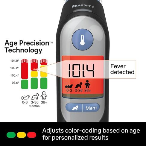 Braun Thermoscan 7+ Connection Digital Ear Thermometer - App Family App متوافق ، تقنية الدقة العليا ، الشاشة المرمزة بالألوان ، العلامة التجارية رقم 1 موصى بها من قبل أطباء الأطفال in Saudi Arabia