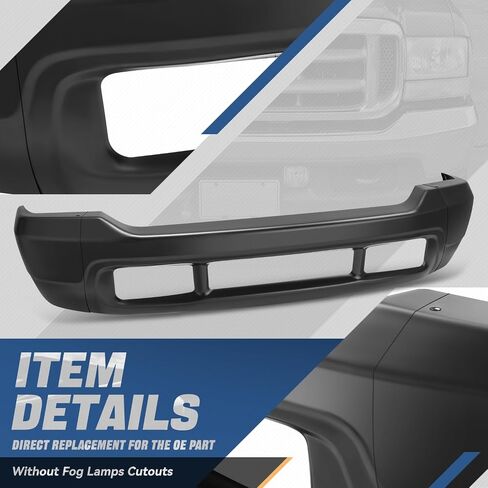 Auto Dynasty Front Bumper Face Bar Compatible with 2000-2004 Ford F-250 F-350 Super Duty, FO1002365, Paint to Match Black in Saudi Arabia