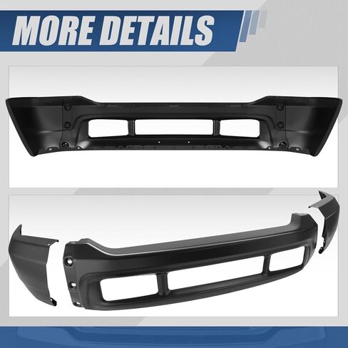 Auto Dynasty Front Bumper Face Bar Compatible with 2000-2004 Ford F-250 F-350 Super Duty, FO1002365, Paint to Match Black in Saudi Arabia