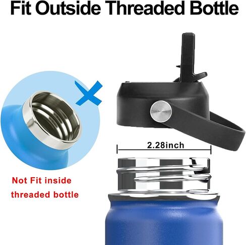 Hydroflask Lids with Straw for Wide Mouth Water Bottle,16oz/18oz/24oz/32oz/40oz Hydroflask Straw Lid Replacement,Water Bottle Flex Straw Cap Accessories in Saudi Arabia