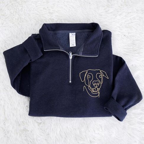 Chillever Personalized Embroidery Sweatshirt With Dog Photo for Women, Custom Dog Mom Sweatshirt, Dogs Mom Gifts in Saudi Arabia