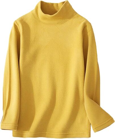 قمصان BILIKEYU للأولاد والبنات بلوفر قطني بياقة مدورة وأكمام طويلة بلون سادة كاجوال للخريف والشتاء للأطفال in Kuwait