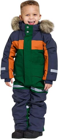 Snow Suits Kids One Piece Windproof Ski Suit Warm Fleece Lined Snowsuits Winter Outdoor Snowboarding Overalls 1-14 Y in Saudi Arabia