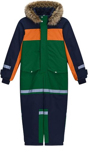 Snow Suits Kids One Piece Windproof Ski Suit Warm Fleece Lined Snowsuits Winter Outdoor Snowboarding Overalls 1-14 Y in Saudi Arabia