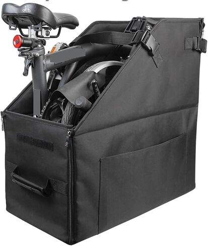 bike bag Portable Folding Bike Storage Box Fit For Brompton Dirt-repellent Water-repellent Box Car Trunk Transport Storage Box fashion(One straps) in Saudi Arabia