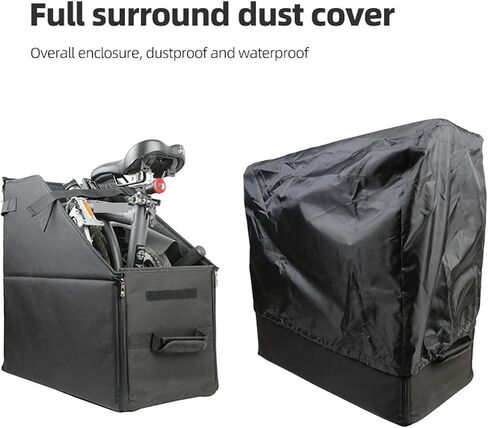 bike bag Portable Folding Bike Storage Box Fit For Brompton Dirt-repellent Water-repellent Box Car Trunk Transport Storage Box fashion(One straps) in Saudi Arabia