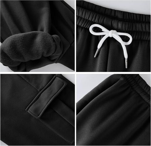 الصوف البضائع Sweatpants للرجال مفتوحة أسفل السراويل البضائع الفضفاضة الرباط عادية مرونة الخصر تجريب السراويل ث/جيوب in Kuwait