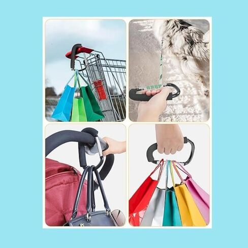 16# Extra Large Aluminum Alloy Mountaineering Buckle with Sponge Cover Bag Buckle, Portable Outdoor Practical Accessory for Shopping Bag in Saudi Arabia