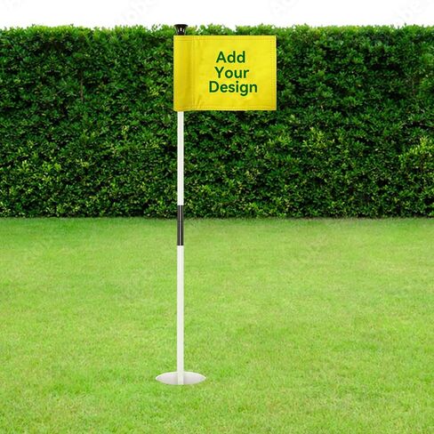 Custom 3PCS Golf Flags Personalized Double-Sided Mini Pin Golf Flag with Tube Inset Putting Green Flags -6x8inch in Saudi Arabia