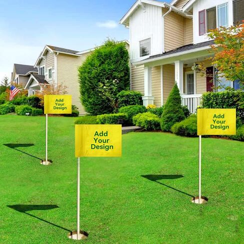 Custom 3PCS Golf Flags Personalized Double-Sided Mini Pin Golf Flag with Tube Inset Putting Green Flags -6x8inch in Saudi Arabia