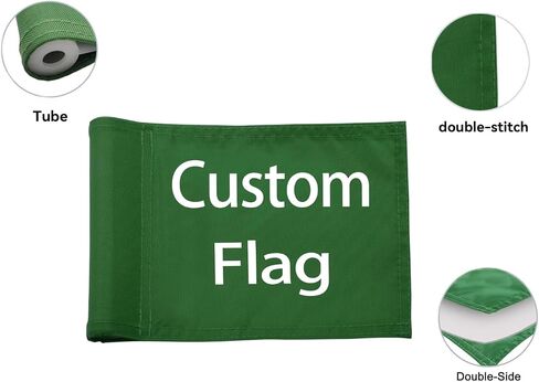 Custom 3PCS Golf Flags Personalized Double-Sided Mini Pin Golf Flag with Tube Inset Putting Green Flags -6x8inch in Saudi Arabia