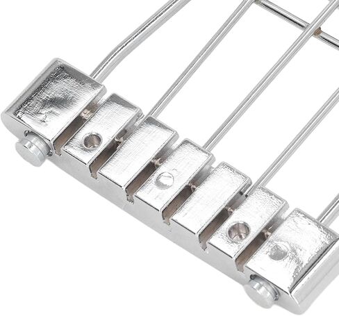 WALFRONT 6 String Guitar Trapeze Tailpiece Bridge Metal Tailpiece with Adjustable String Spacing for Archtop Jazz Bass Guitar Parts in Saudi Arabia
