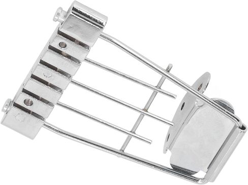 WALFRONT 6 String Guitar Trapeze Tailpiece Bridge Metal Tailpiece with Adjustable String Spacing for Archtop Jazz Bass Guitar Parts in Saudi Arabia