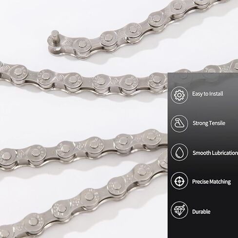سلسلة دراجة 7 سرعات ، 1/2 × 11/128 بوصة ، 116 روابط ، بنية ، متوافقة مع Shimano/SRAM/Campagnolo in Saudi Arabia