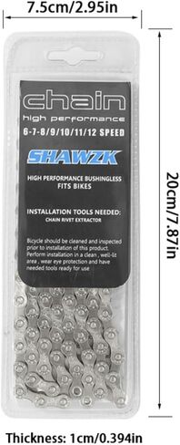 سلسلة دراجة 7 سرعات ، 1/2 × 11/128 بوصة ، 116 روابط ، بنية ، متوافقة مع Shimano/SRAM/Campagnolo in Saudi Arabia