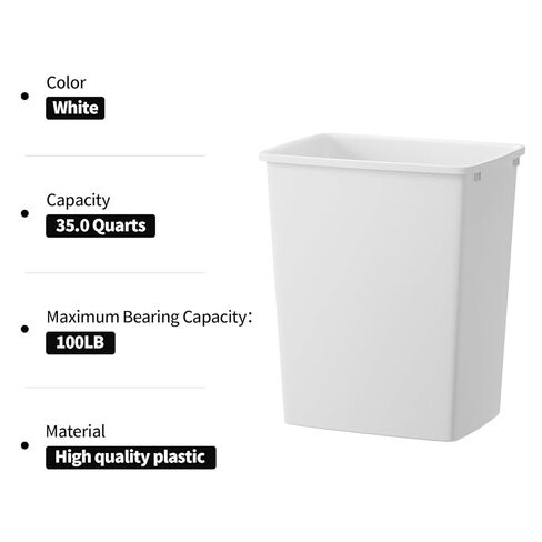 علبة المطبخ 35QT المطبخ ، وعلب القمامة القوي وخفيف الوزن ، وعلب القمامة للمطبخ ، مساحة العمل ، الحمام ، المكتب ، سهلة التنظيف ، عبوة 2 ، رمادي in Kuwait