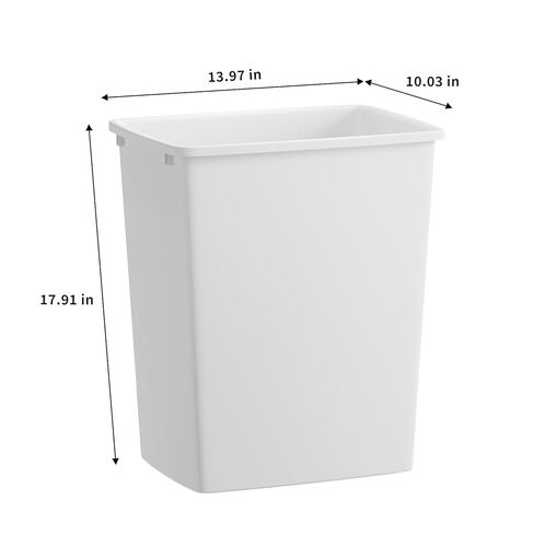 علبة المطبخ 35QT المطبخ ، وعلب القمامة القوي وخفيف الوزن ، وعلب القمامة للمطبخ ، مساحة العمل ، الحمام ، المكتب ، سهلة التنظيف ، عبوة 2 ، رمادي in Kuwait