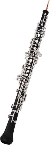 Professional Oboe C Key Semi-automatic Style Silver-plated Keys Woodwind Instrument with Oboe Reed Gloves Leather Case Carry Bag Cleaning Cloth Mini Screwdriver in Saudi Arabia