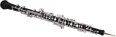Professional Oboe C Key Semi-automatic Style Silver-plated Keys Woodwind Instrument with Oboe Reed Gloves Leather Case Carry Bag Cleaning Cloth Mini Screwdriver in Saudi Arabia