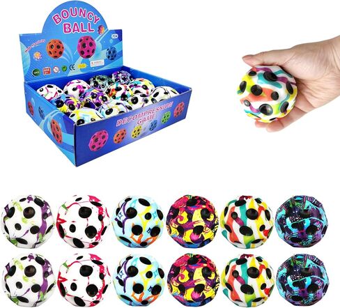 12 PCS Large Bouncy Ball, Colorful Big Super Bounce Toy,Extreme High Bouncing Balls for Kids,Fun Kids Lightweight Foam Jump Sensory Ball for Outside (HHLFCL) in Kuwait