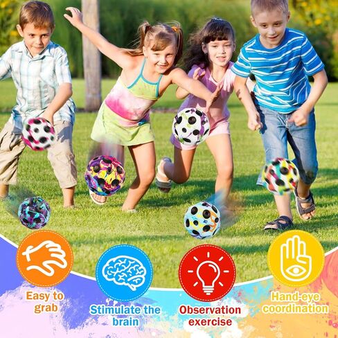12 PCS Large Bouncy Ball, Colorful Big Super Bounce Toy,Extreme High Bouncing Balls for Kids,Fun Kids Lightweight Foam Jump Sensory Ball for Outside (HHLFCL) in Kuwait