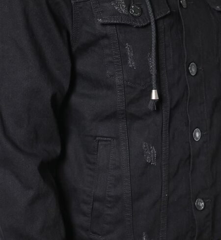 URBANJ Men's Distressed Denim Jacket in Saudi Arabia