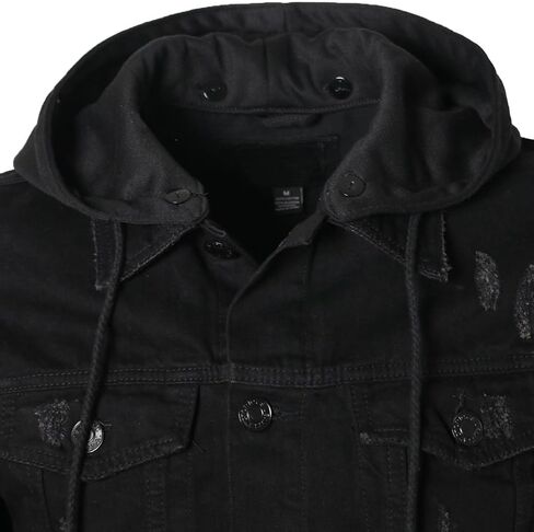 URBANJ Men's Distressed Denim Jacket in Saudi Arabia