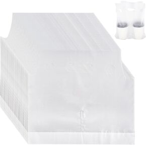 Whaline 1000 Count Handle Drinking Bags 2 Cups Handle Drink Carriers Clear Plastic Packaging Poly Bags for Delivery Take Out Cup Holder Beverage Coffee Juice Mike Tea Stores, 11 x 12.2 Inch in Kuwait