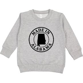 Inktastic صنع في ألاباما - سويت شيرت أسود للأطفال الصغار in Kuwait