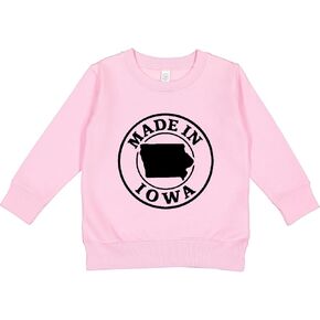 Inktastic صنع في ولاية أيوا - سويت شيرت أسود للأطفال الصغار in Kuwait