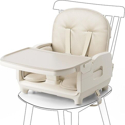 3-in-1 Portable Baby High Chair for Babies and Toddlers, Convertible Easy Clean Infant Foldable Highchair with Adjustable Legs & Dishwasher Safe Tray, Grey in Saudi Arabia