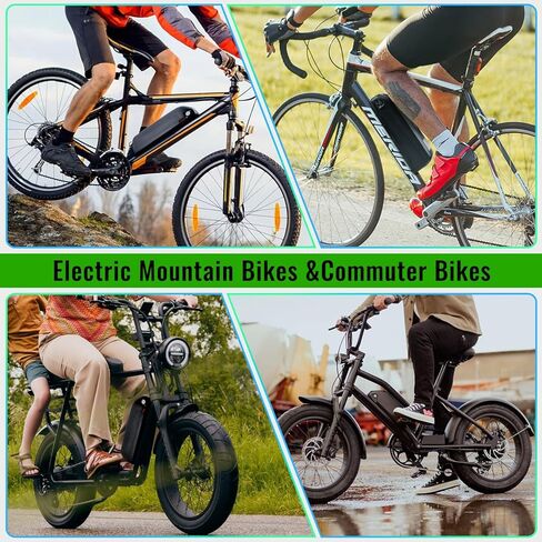 Ebike Battery,Scooter Lithium Battery Pack for 200W-2000W Electric Bike and Other Motor, Safe Lock, Led Indicator Light, with Base and Charger (48V20Ah(with Charger)) in Saudi Arabia