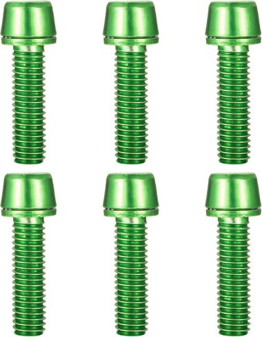 مسامير جذع الدراجة ملونة برأس مدبب من الفولاذ مع برغي غسالة M5x18mm للدراجات الجبلية، دراجة الطريق، BMX، قابلة للطي (أسود) in Kuwait
