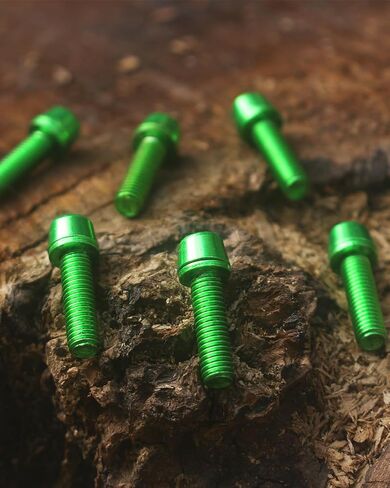 مسامير جذع الدراجة ملونة برأس مدبب من الفولاذ مع برغي غسالة M5x18mm للدراجات الجبلية، دراجة الطريق، BMX، قابلة للطي (أسود) in Kuwait
