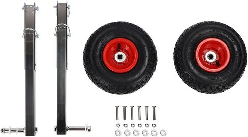 Haofy 10 Inch Inflatable Boat Launching Wheels Transom Launching Dolly Wheels Kit for Dinghy Canoe Sailboat with Pins Stainless Steel Brackets 600 LBS Capacity in Saudi Arabia