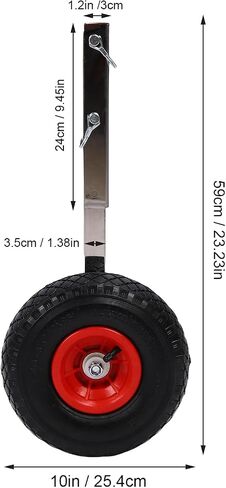 Haofy 10 Inch Inflatable Boat Launching Wheels Transom Launching Dolly Wheels Kit for Dinghy Canoe Sailboat with Pins Stainless Steel Brackets 600 LBS Capacity in Saudi Arabia