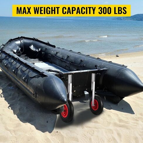 Haofy 10 Inch Inflatable Boat Launching Wheels Transom Launching Dolly Wheels Kit for Dinghy Canoe Sailboat with Pins Stainless Steel Brackets 600 LBS Capacity in Saudi Arabia