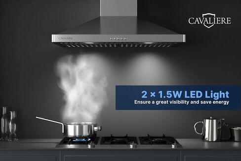 CAVALIERE 30" Inch Range Hood Wall Mounted Stainless Steel Kitchen Vent 860 CFM in Saudi Arabia
