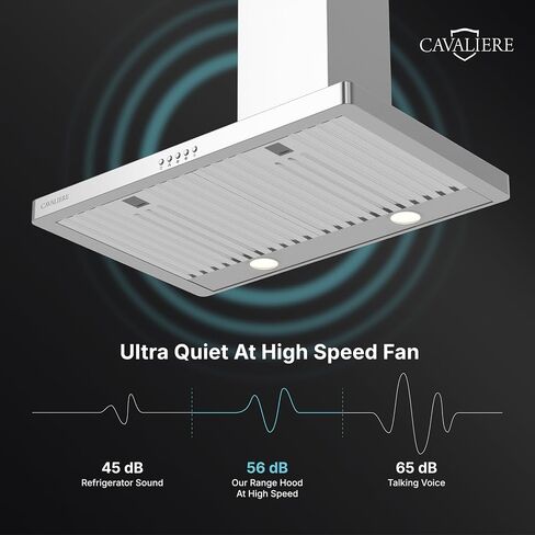 CAVALIERE 30" Inch Range Hood Wall Mounted Stainless Steel Kitchen Vent 860 CFM in Saudi Arabia