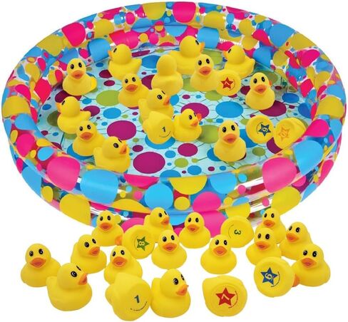 لعبة Duck Toy Matching ، Duckies for Kids ، Bath Bath Homeves Baby Showers Class -incentives ، Summer Beach and Pool ، 2.5 "بوصة (حزمة 20) - بطة بلاستيكية in Kuwait