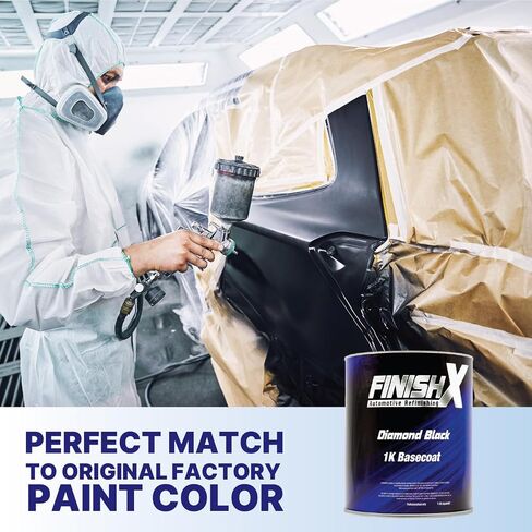 Finishx Automotive Refinishing Factory Color 1K Basecoat Diamond Black Mixing Ratio 1: 1 (Gallon) in Saudi Arabia