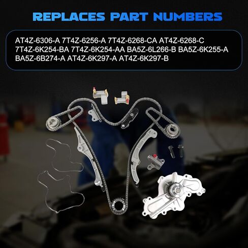2.4 مجموعة سلسلة توقيت مجموعة ث/مضخة المياه AW6038 يناسب 11-14 200 و 07-10 Sebring ، من أجل 08-14 Avenger & 07-12 Caliber & 09-17 رحلة ، من 07-17 Compass ، 07-17 Patriot 2.4L L4 GAS DOHC #REPLACE TK167 TS1181 in Kuwait