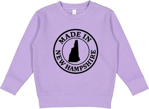 Inktastic صنع في نيو هامبشاير - سويت شيرت أسود للأطفال الصغار in Kuwait