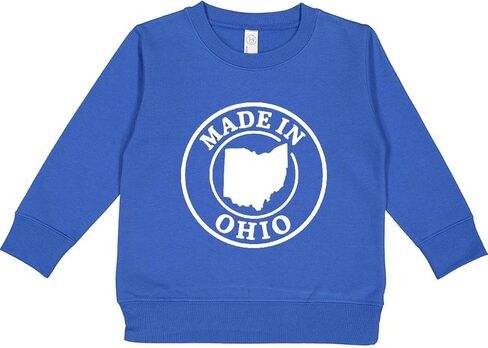 Inktastic صنع في أوهايو - سويت شيرت أبيض للأطفال الصغار in Kuwait