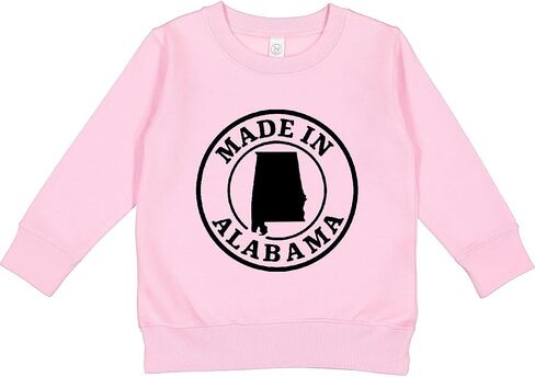 inktastic Made in Alabama - Black Toddler Sweatshirt in Saudi Arabia