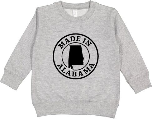 Inktastic صنع في ألاباما - سويت شيرت أسود للأطفال الصغار in Kuwait