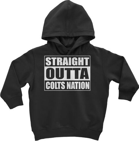 Straight Outta Colts Nation Football Toddler-Sized Hoodie, Soft Fleece, Adorable in Saudi Arabia