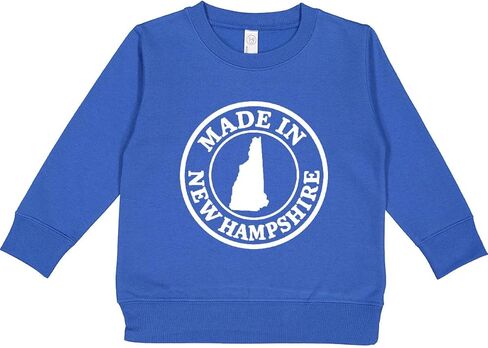 Inktastic صنع في نيو هامبشاير - سويت شيرت أبيض للأطفال الصغار in Kuwait